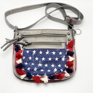 4th of July shoulder bag with fringe